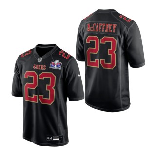 San Francisco 49ers Christian McCaffrey Black Super Bowl LVIII Carbon Fashion Game Player Jersey