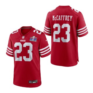 San Francisco 49ers Christian McCaffrey Scarlet Super Bowl LVIII Game Jersey