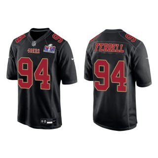 49ers Clelin Ferrell Black Super Bowl LVIII Carbon Fashion Game Jersey