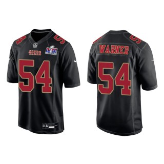 49ers Fred Warner Black Super Bowl LVIII Carbon Fashion Game Jersey