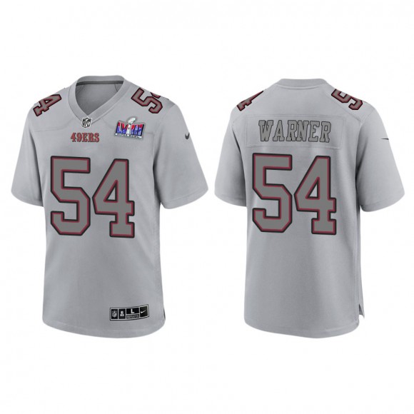 49ers Fred Warner Gray Super Bowl LVIII Atmosphere Fashion Game Jersey