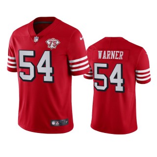 San Francisco 49ers Fred Warner Scarlet 75th Anniversary Alternate Vapor Limited Jersey
