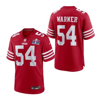 San Francisco 49ers Fred Warner Scarlet Super Bowl LVIII Game Jersey