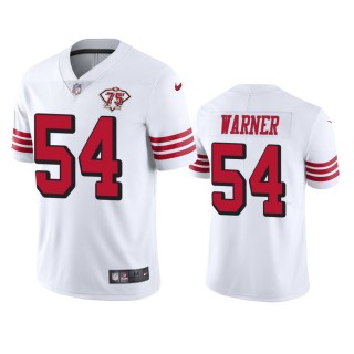San Francisco 49ers Fred Warner White 75th Anniversary Throwback Limited Jersey