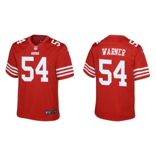 Youth 49ers Fred Warner Game Scarlet Jersey