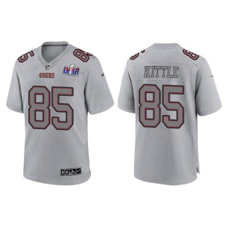 49ers George Kittle Gray Super Bowl LVIII Atmosphere Fashion Game Jersey