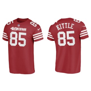 George Kittle 49ers Men's Name & Number Scarlet T-Shirt