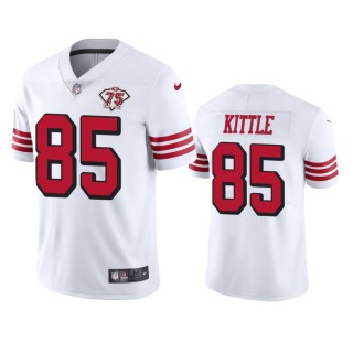San Francisco 49ers George Kittle White 75th Anniversary Throwback Limited Jersey