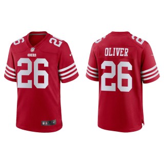 Isaiah Oliver 49ers Scarlet Game Jersey