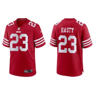 JaMycal Hasty 49ers Men's Game Scarlet Jersey