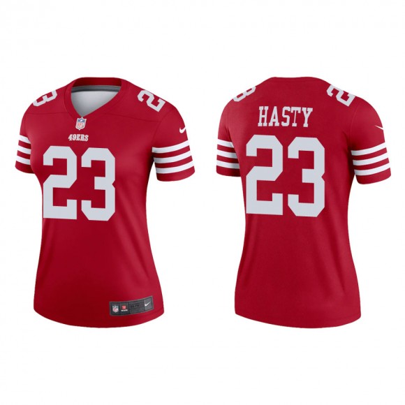 Women's 49ers JaMycal Hasty Legend Scarlet Jersey