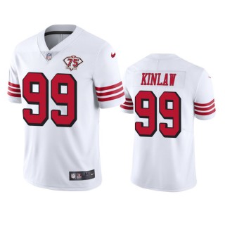 San Francisco 49ers Javon Kinlaw White 75th Anniversary Throwback Limited Jersey