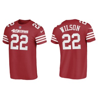 Jeff Wilson 49ers Men's Name & Number Scarlet T-Shirt