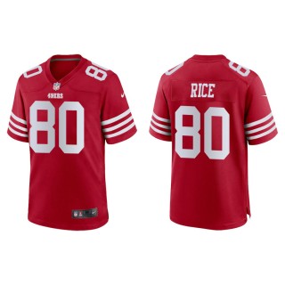 Jerry Rice 49ers Men's Game Scarlet Jersey
