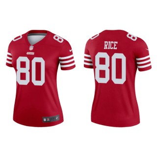 Women's 49ers Jerry Rice Legend Scarlet Jersey
