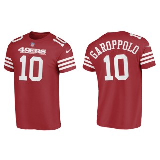 Jimmy Garoppolo 49ers Men's Name & Number Scarlet T-Shirt