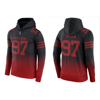Nick Bosa 49ers Men's Gradient Black Red Hoodie