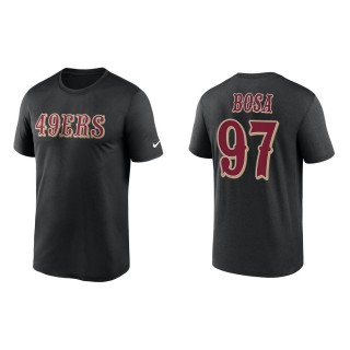 Nick Bosa 49ers Men's Wordmark Legend Black T-Shirt