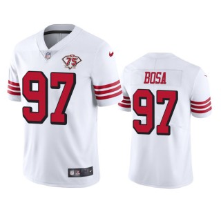 San Francisco 49ers Nick Bosa White 75th Anniversary Throwback Limited Jersey