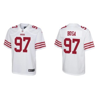 Youth 49ers Nick Bosa Game White Jersey