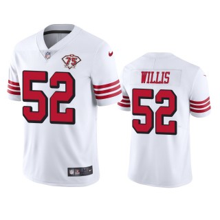 San Francisco 49ers Patrick Willis White 75th Anniversary Throwback Limited Jersey