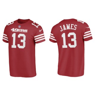 Richie James 49ers Men's Name & Number Scarlet T-Shirt