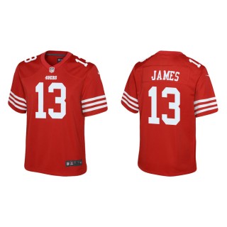 Youth 49ers Richie James Game Scarlet Jersey