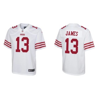 Youth 49ers Richie James Game White Jersey