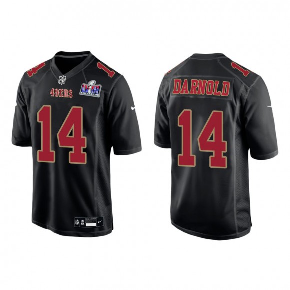 49ers Sam Darnold Black Super Bowl LVIII Carbon Fashion Game Jersey