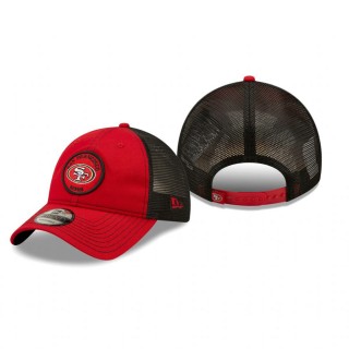 San Francisco 49ers Scarlet Black Circle 9TWENTY Trucker Snapback Hat