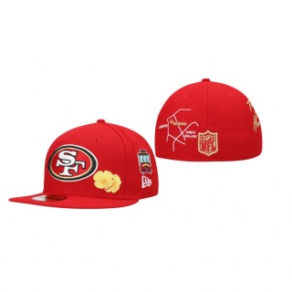 San Francisco 49ers Scarlet City Transit 59FIFTY Fitted Hat