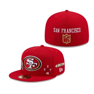 Men's San Francisco 49ers Scarlet Multi 59FIFTY Fitted Hat