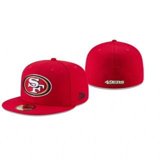 San Francisco 49ers Scarlet Omaha 59FIFTY Fitted Hat