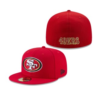 Men's San Francisco 49ers Scarlet Team 59FIFTY Fitted Hat