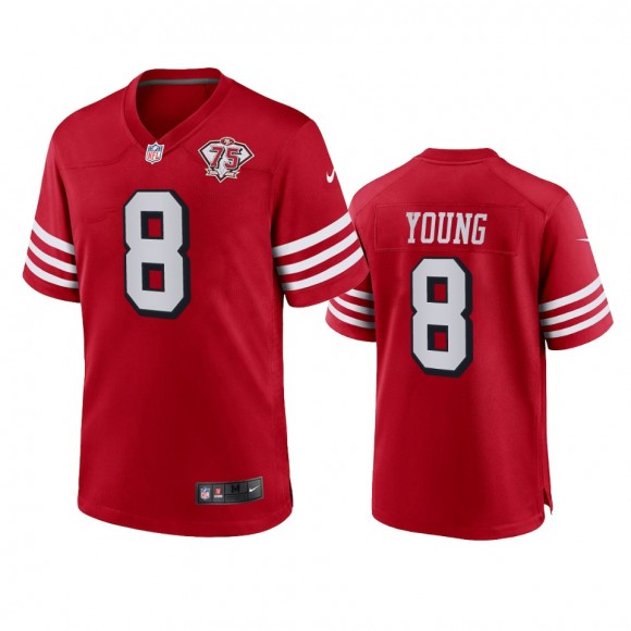 San Francisco 49ers Steve Young Scarlet 75th Anniversary Alternate Game Jersey