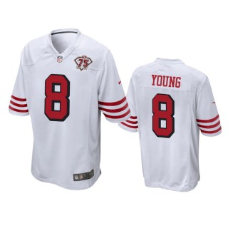 San Francisco 49ers Steve Young White 75th Anniversary Throwback Game Jersey