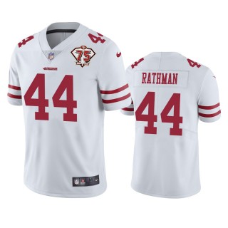 San Francisco 49ers Tom Rathman White 75th Anniversary Patch Limited Jersey
