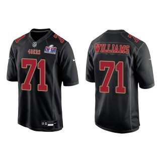 49ers Trent Williams Black Super Bowl LVIII Carbon Fashion Game Jersey
