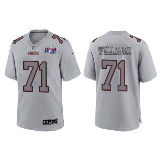 49ers Trent Williams Gray Super Bowl LVIII Atmosphere Fashion Game Jersey
