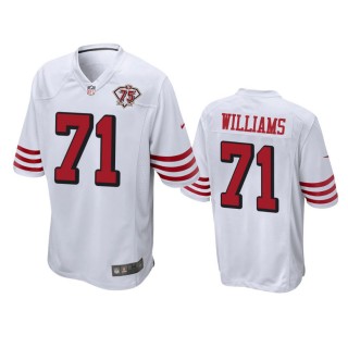 San Francisco 49ers Trent Williams White 75th Anniversary Throwback Game Jersey
