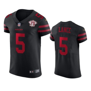 San Francisco 49ers Trey Lance Black 75th Anniversary Vapor Elite Jersey