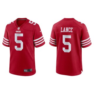 Trey Lance 49ers Men's Game Scarlet Jersey