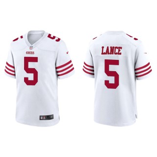Trey Lance 49ers Men's Game White Jersey