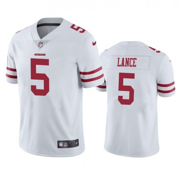 San Francisco 49ers Trey Lance White 2021 NFL Draft Vapor Limited Jersey