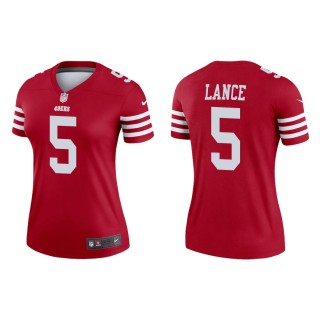 Women's 49ers Trey Lance Legend Scarlet Jersey