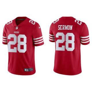 Trey Sermon 49ers Men's Vapor Limited Scarlet Jersey
