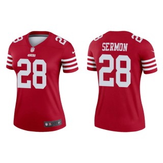 Women's 49ers Trey Sermon Legend Scarlet Jersey