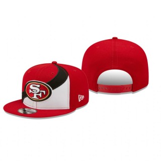 San Francisco 49ers White Scarlet Wave 9FIFTY Snapback Hat