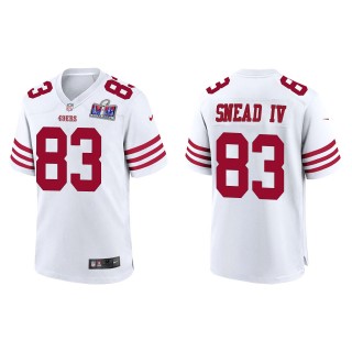 49ers Willie Snead IV White Super Bowl LVIII Game Jersey