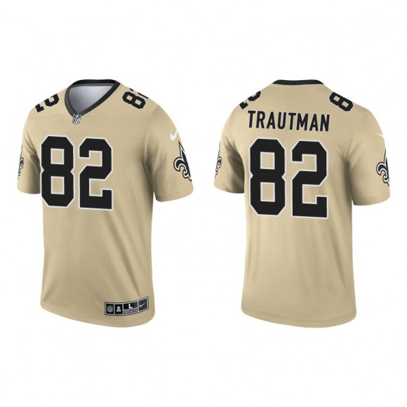 Adam Trautman Gold 2021 Inverted Legend Saints Jersey